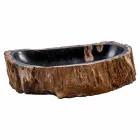 Pia moderna bancada artesanal em madeira fóssil, Negrar Viadurini