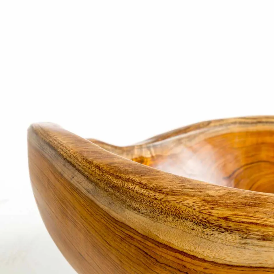 Lavatório de bancada moderna Vigevano em madeira natural de teca Viadurini