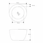 Lavatório de bancada moderna Vigevano em madeira natural de teca Viadurini