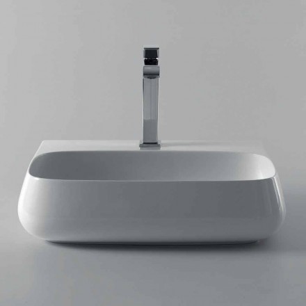 Pia de cerâmica autônoma ou montada na parede L 55cm made in Italy, Gais Viadurini