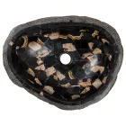 Pia de bancada feita à mão em pedra do rio, Palizzi Viadurini