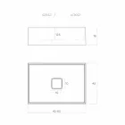 Lavatório de design de bancada produzido na Itália, Lavis Viadurini