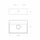 Balcão de pia de design moderno feito na Itália, Lavis Viadurini