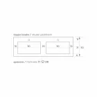 Dupla moderna pia suspensa em Luxolid feita na Itália, Ruffano Viadurini