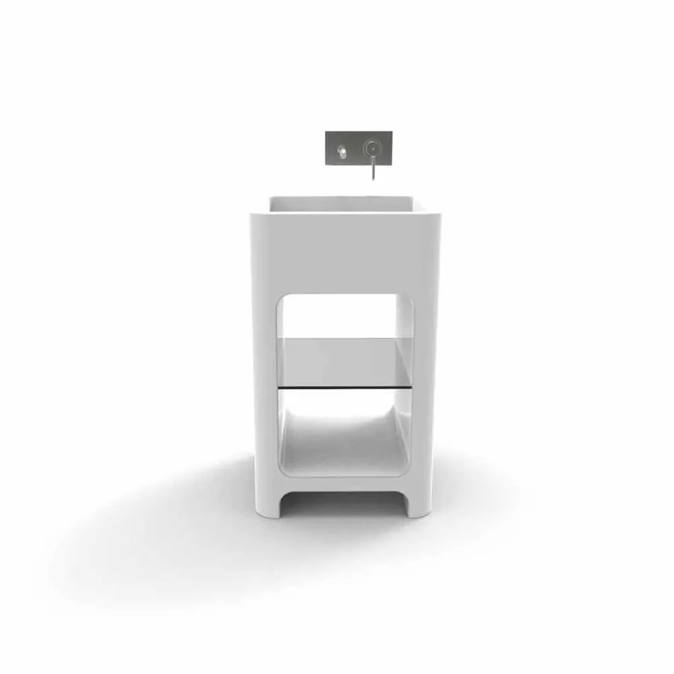 Pia moderna monobloco independente fabricada na Itália, Tufino Viadurini