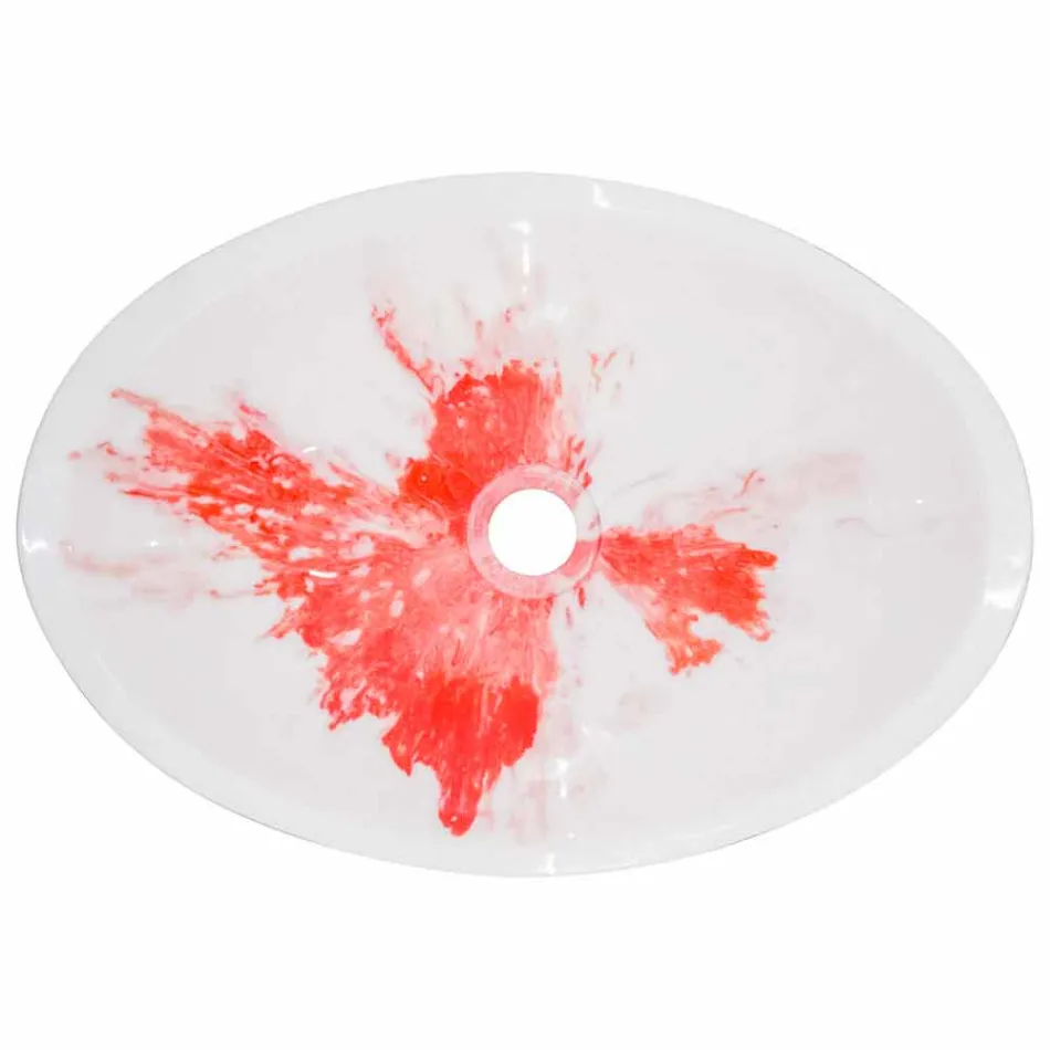 Pia de Resina Branca Moderna - Marcedusa Viadurini