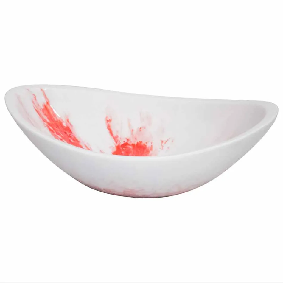 Pia de Resina Branca Moderna - Marcedusa Viadurini