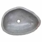 Pia de bancada moderna em pedra de rio feita à mão, Buriasco Viadurini