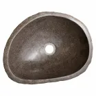 Pia de bancada moderna em pedra de rio feita à mão, Buriasco Viadurini