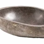 Pia de bancada moderna em pedra de rio feita à mão, Buriasco Viadurini