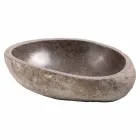 Pia de bancada moderna em pedra de rio feita à mão, Buriasco Viadurini