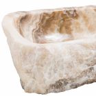 Pia moderna bancada em pedra de ônix artesanal, Buttrio Viadurini