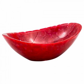 Pia de bancada moderna em resina vermelha artesanal, Buscate