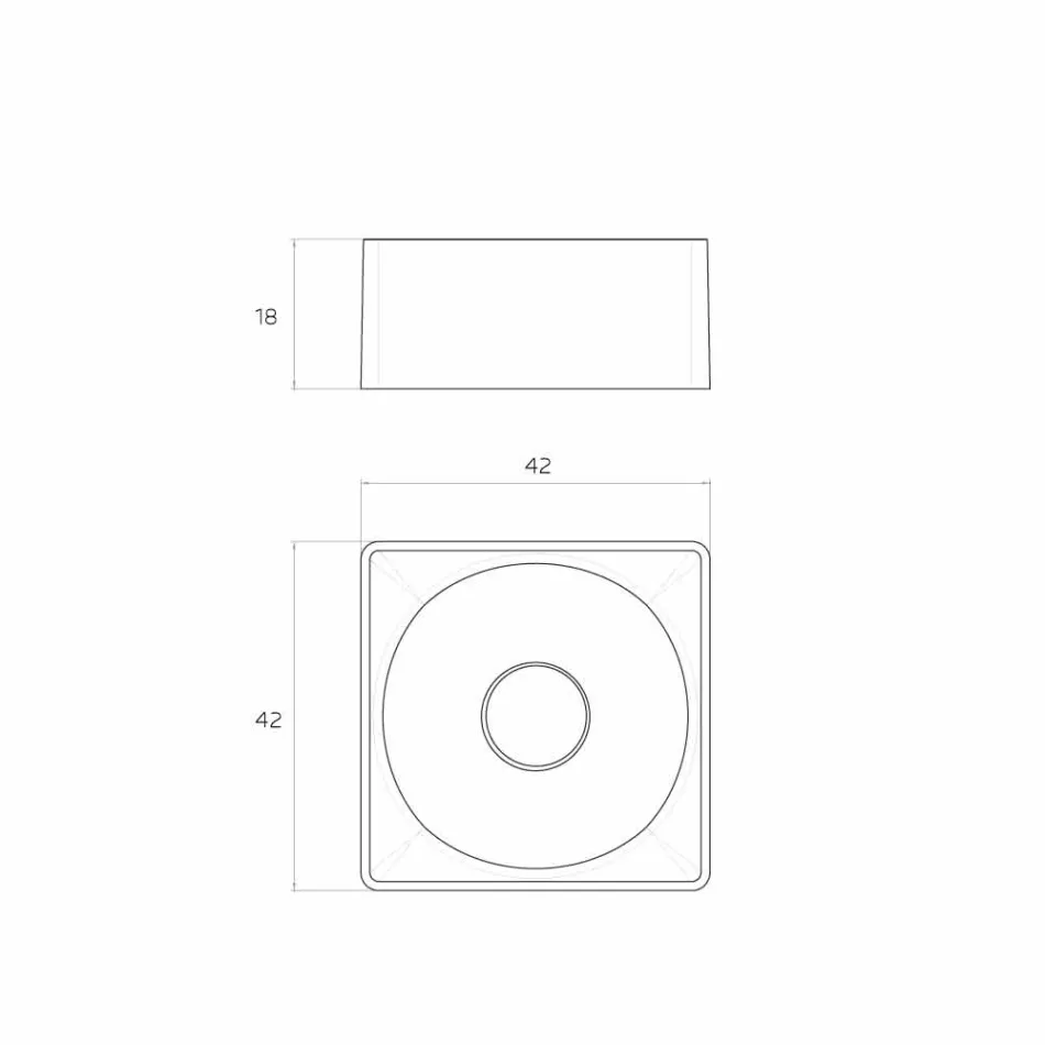 Lavatório moderno de bancada feito na Itália, Forino Viadurini