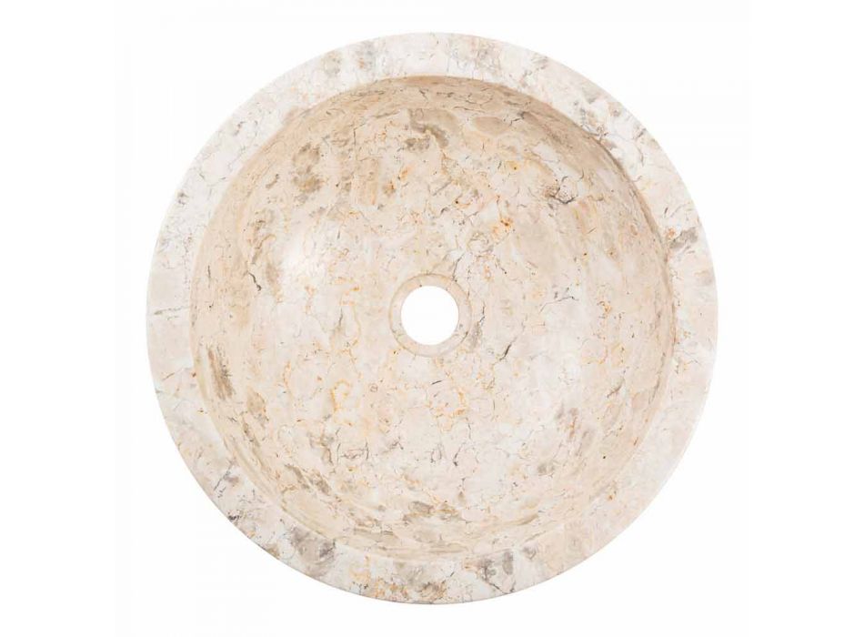 Tonto pia de bancada feita à mão em mármore, Nibbiano Viadurini