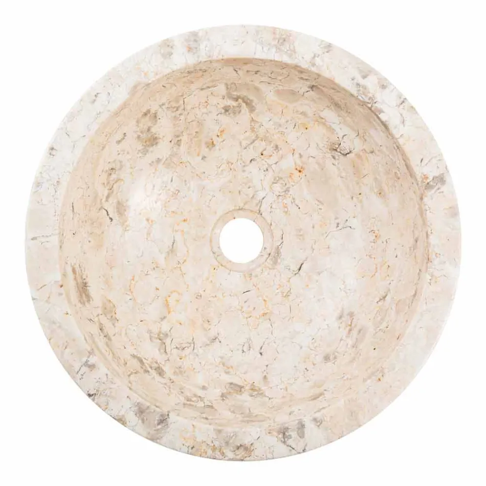 Tonto pia de bancada feita à mão em mármore, Nibbiano Viadurini