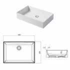 Lavatório de design em cerâmica branca ou colorida Leivi Viadurini