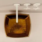 Lavatório de designer em cerâmica de bronze feito na Itália Simon Viadurini