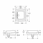 Lavatório de designer em cerâmica de bronze feito na Itália Simon Viadurini