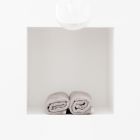 Toalhas de banheiro para hóspedes em esponja com borda de mistura de linho 6 peças - pente Viadurini