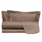 Conjunto de lençóis de algodão acetinado para cama de casal cor sólida - Freesia Viadurini