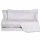 Conjunto de lençóis de algodão acetinado para cama de casal cor sólida - Freesia Viadurini
