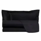 Conjunto de lençóis de algodão acetinado para cama de casal cor sólida - Freesia Viadurini