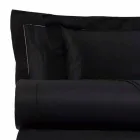 Conjunto de lençóis de algodão acetinado para cama de casal cor sólida - Freesia Viadurini