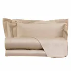 Folhas de cores sólidas completas em algodão acetinado para cama de casal - Hibiscus Viadurini