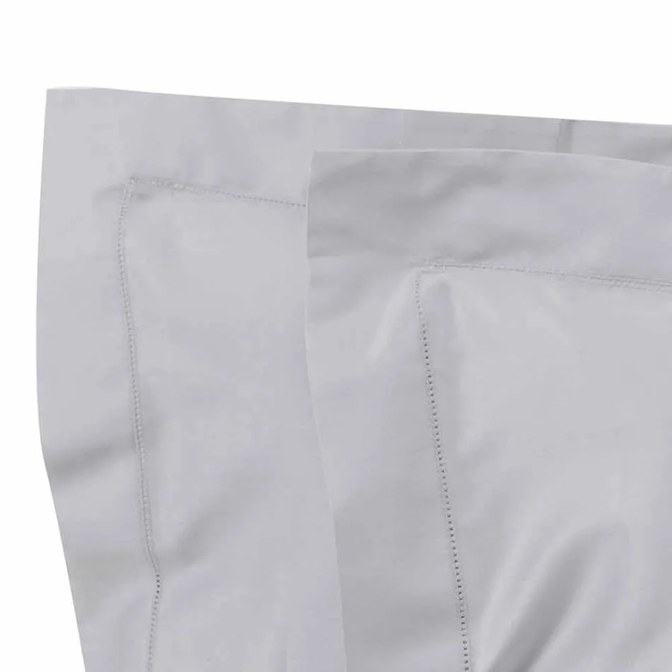 Folhas de cores sólidas completas em algodão acetinado para cama de casal - Hibiscus Viadurini