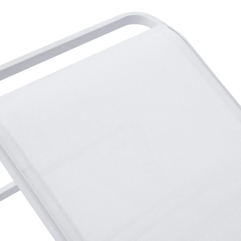 Espreguiçadeira de exterior Solaya 194x65 cm em alumínio e textilene Viadurini