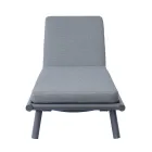 Espreguiçadeira de alumínio para exterior, 196 x 75 cm, com almofada - Sundra Viadurini