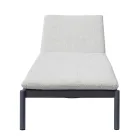 Espreguiçadeira de alumínio para exterior, 205 x 76 cm, com almofada - Tessara Viadurini