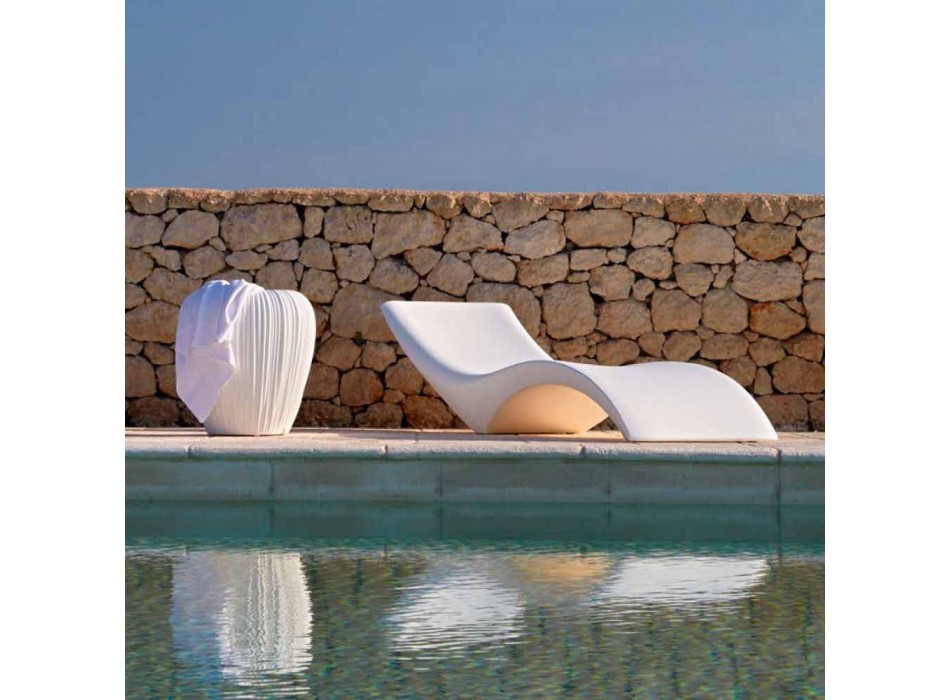 Chaise longue de design moderno em polietileno colorido - Cloe by Myyour Viadurini