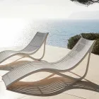 Espreguiçadeira Chaise Longue Externa, Branco ou Plástico Ecru 4 Peças - Ibiza by Vondom Viadurini