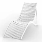 Espreguiçadeira Chaise Longue Externa, Branco ou Plástico Ecru 4 Peças - Ibiza by Vondom Viadurini