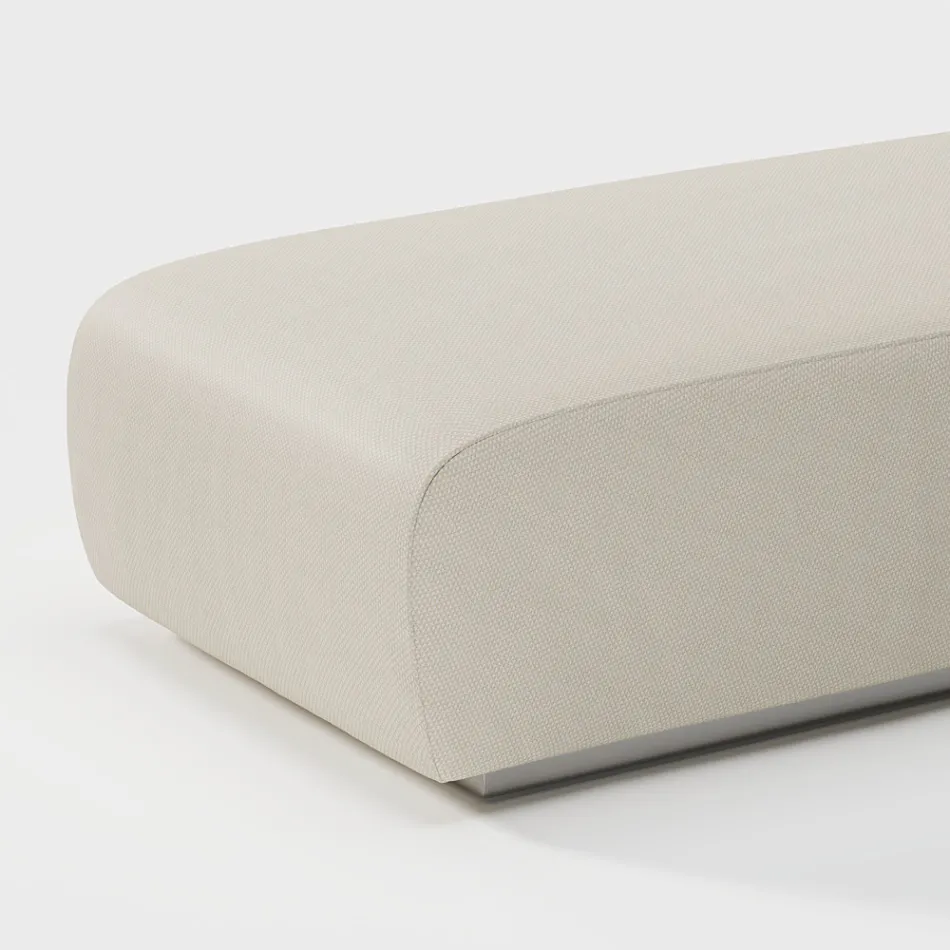 Espreguiçadeira externa com estofamento em borracha drenante fabricada na Itália - Bahias Viadurini