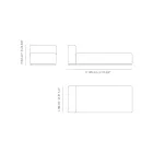 Espreguiçadeira externa com estofamento em borracha drenante fabricada na Itália - Bahias Viadurini