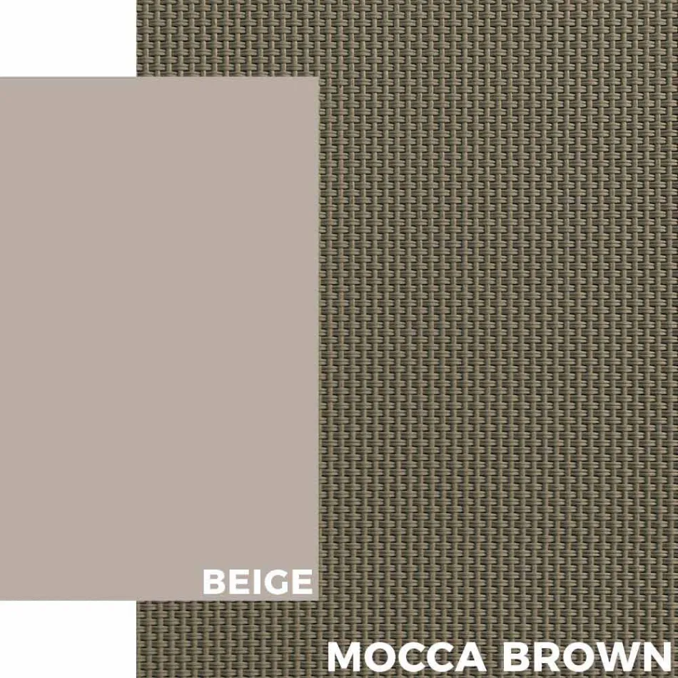 Espreguiçadeira ao ar livre em alumínio com rodas e braços Design moderno - Carmine Viadurini