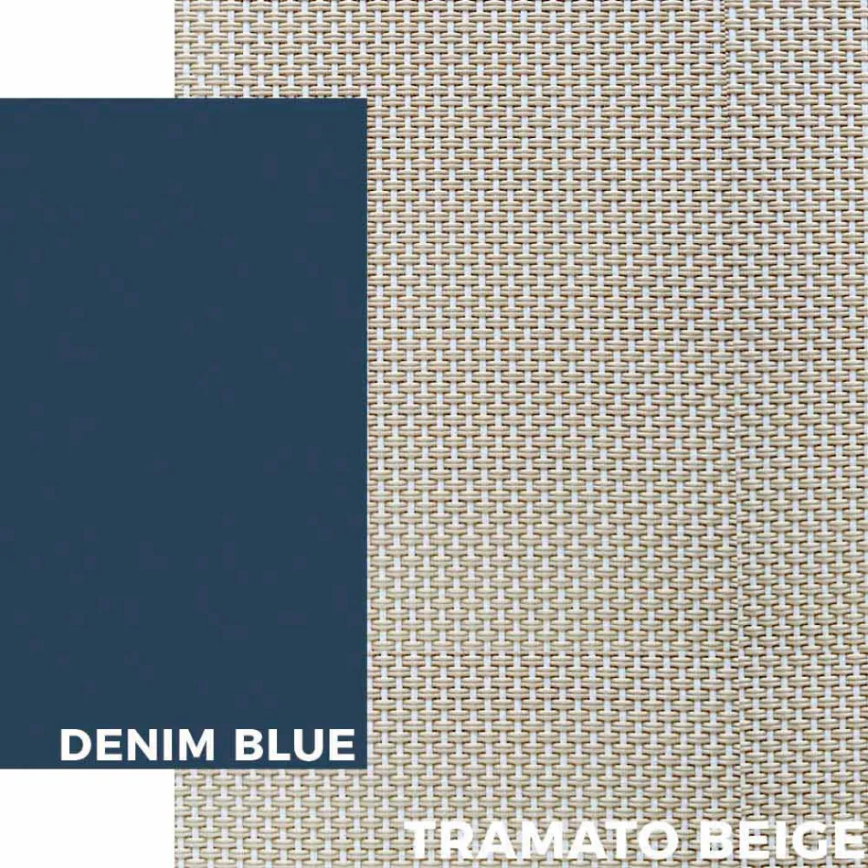 Espreguiçadeira ao ar livre em alumínio com rodas e braços Design moderno - Carmine Viadurini