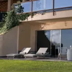Espreguiçadeira ao ar livre em Polyrattan com rodas - Meredith Viadurini