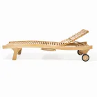 Espreguiçadeira ao ar livre em teca natural - Yggdrasil Viadurini