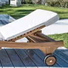 Espreguiçadeira ao ar livre em teca natural - Yggdrasil Viadurini