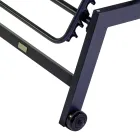 Espreguiçadeira de exterior em alumínio e textilene com 2 rodas - Fato Viadurini