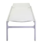 Espreguiçadeira de exterior em alumínio e textilene com 2 rodas - Fato Viadurini