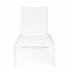 Espreguiçadeira ao ar livre reclinável com rodas de alumínio e textileno - Jewel Viadurini