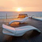 Espreguiçadeira de jardim Chaise Longue Design em plástico branco - Zoe by Mayyour Viadurini