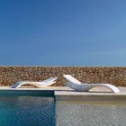 Espreguiçadeira de jardim Chaise Longue Design em plástico branco - Zoe by Mayyour Viadurini