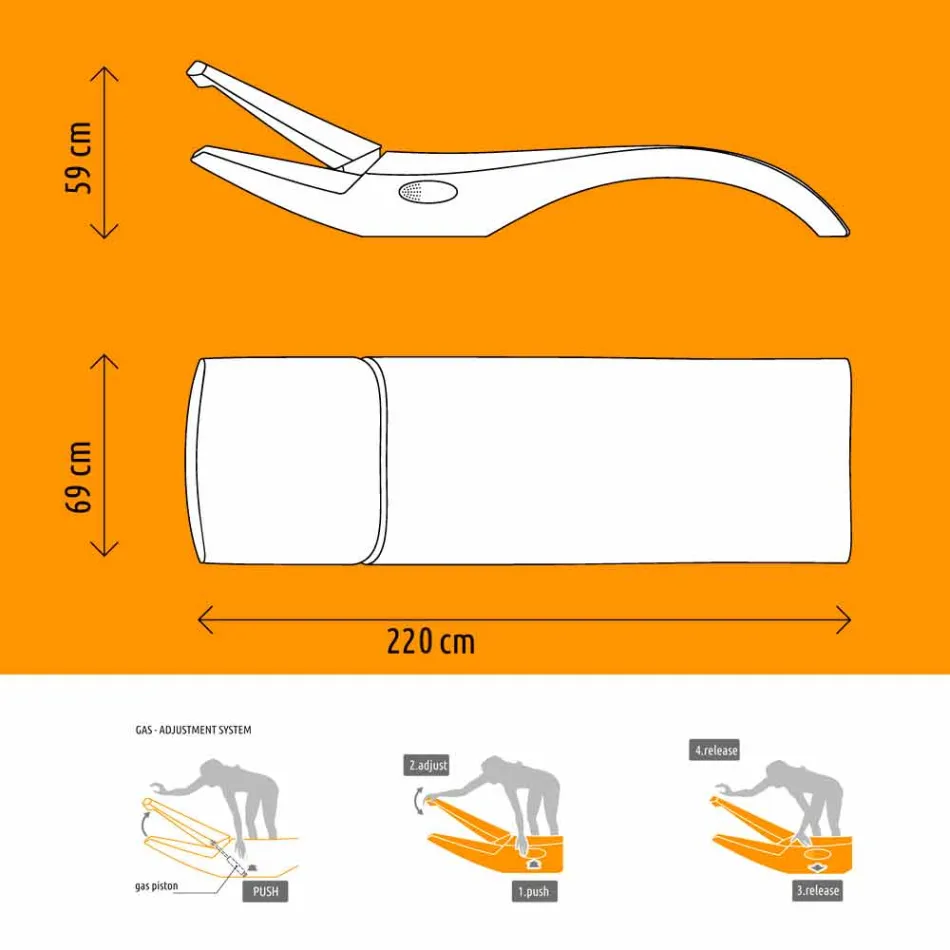 Espreguiçadeira de jardim Chaise Longue Design em plástico branco - Zoe by Mayyour Viadurini