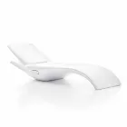 Espreguiçadeira de jardim Chaise Longue Design em plástico branco - Zoe by Mayyour Viadurini